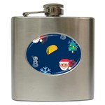 taco Emoji Christmas Hip Flask (6 oz)