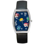 taco Emoji Christmas Barrel Style Metal Watch