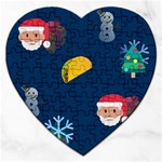 taco Emoji Christmas Jigsaw Puzzle (Heart)