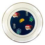 taco Emoji Christmas Porcelain Plate