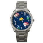 taco Emoji Christmas Sport Metal Watch