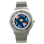 taco Emoji Christmas Stainless Steel Watch