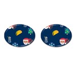 taco Emoji Christmas Cufflinks (Oval)