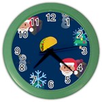 taco Emoji Christmas Color Wall Clock