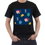 taco Emoji Christmas Men s T-Shirt (Black)