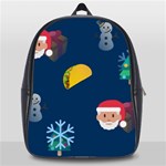 taco Emoji Christmas School Bag (Large)