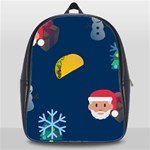 taco Emoji Christmas School Bag (XL)