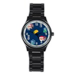 taco Emoji Christmas Stainless Steel Round Watch