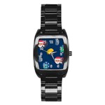 taco Emoji Christmas Stainless Steel Barrel Watch