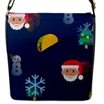 taco Emoji Christmas Flap Closure Messenger Bag (S)