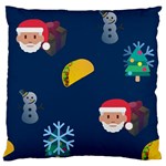 taco Emoji Christmas Large Flano Cushion Case (One Side)