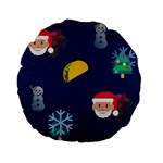 taco Emoji Christmas Standard 15  Premium Flano Round Cushion 