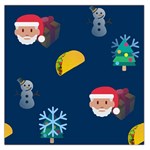 taco Emoji Christmas Large Satin Scarf (Square)