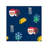 taco Emoji Christmas Small Satin Scarf (Square)