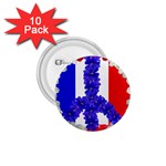 Peace sign paris france 1.75  Button (10 pack) 