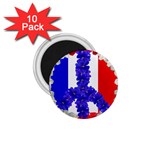 Peace sign paris france 1.75  Magnet (10 pack) 