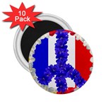 Peace sign paris france 2.25  Magnet (10 pack)