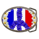 Peace sign paris france Belt Buckle