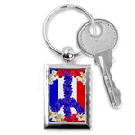 Peace sign paris france Key Chain (Rectangle)