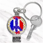 Peace sign paris france Nail Clippers Key Chain