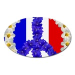 Peace sign paris france Magnet (Oval)