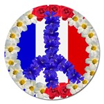 Peace sign paris france Magnet 5  (Round)