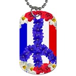 Peace sign paris france Dog Tag (One Side)