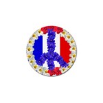 Peace sign paris france Golf Ball Marker