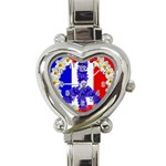 Peace sign paris france Heart Italian Charm Watch