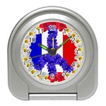 Peace sign paris france Travel Alarm Clock