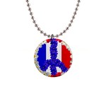 Peace sign paris france 1  Button Necklace