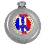 Peace sign paris france Hip Flask (5 oz)