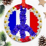 Peace sign paris france Round Ornament (Two Sides)