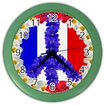 Peace sign paris france Color Wall Clock