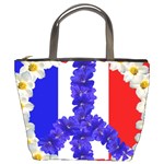 Peace sign paris france Bucket Bag