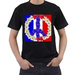 Peace sign paris france Men s T-Shirt (Black)