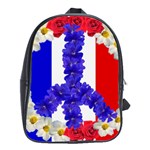 Peace sign paris france School Bag (Large)