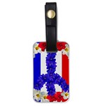 Peace sign paris france Luggage Tag (one side)