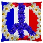 Peace sign paris france Large Cushion Case (Two Sides)