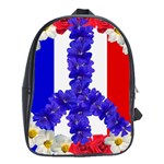 Peace sign paris france School Bag (XL)