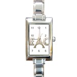 pray for Paris Peace Rectangle Italian Charm Watch