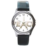 pray for Paris Peace Round Metal Watch