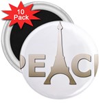 pray for Paris Peace 3  Magnet (10 pack)