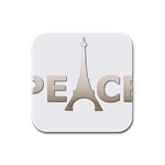 pray for Paris Peace Rubber Square Coaster (4 pack)