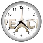 pray for Paris Peace Wall Clock (Silver)