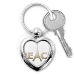 pray for Paris Peace Key Chain (Heart)