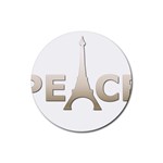 pray for Paris Peace Rubber Coaster (Round)