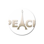 pray for Paris Peace Magnet 3  (Round)