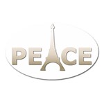 pray for Paris Peace Magnet (Oval)