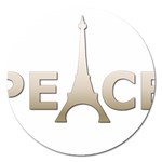 pray for Paris Peace Magnet 5  (Round)